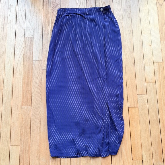 GAP Dresses & Skirts - Vintage GAP Navy Blue polka dot Maxi Skirt